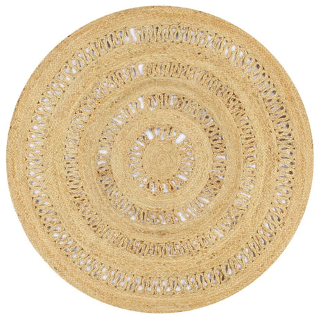 Vidaxl Teppich handgefertigt 120 cm geflochtener Jute