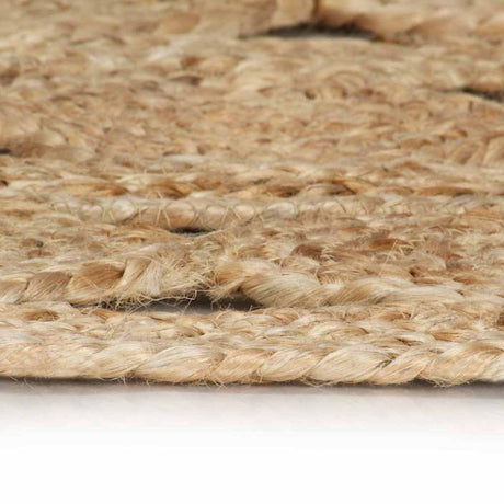 Vidaxl Teppich handgefertigt 90 cm geflochtener Jute