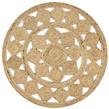 Vidaxl Teppich handgefertigt 150 cm geflochtener Jute