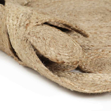 Vidaxl Teppich handgefertigt 90 cm geflochtener Jute