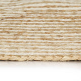 Vidaxl Teppich handgefertigt mit Spiraldesign 120 cm Jute Weiß