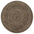 Vidaxl Teppich handgefertigt 90 cm Jute Schwarz und Natur