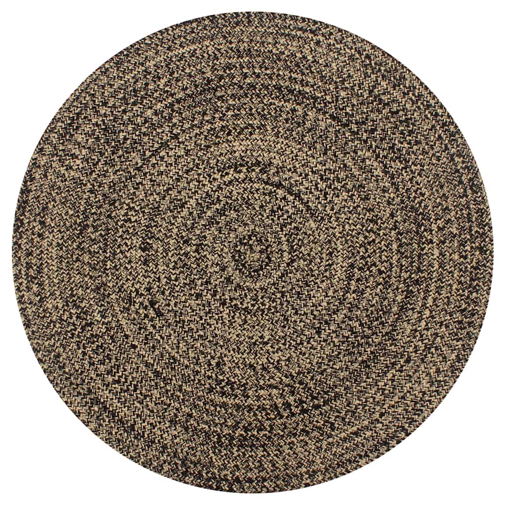Vidaxx Teppich handgefertigt 150 cm Jute schwarz und natur