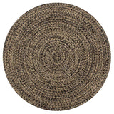 Vidaxx Teppich handgefertigt 150 cm Jute schwarz und natur
