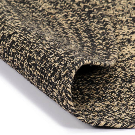 Vidaxl Teppich handgefertigt 150 cm Jute Schwarz und Natur