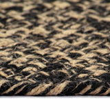 Vidaxx Teppich handgefertigt 150 cm Jute schwarz und natur