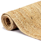 Vidaxl Teppich handgefertigt 80x160 cm Jute Natural