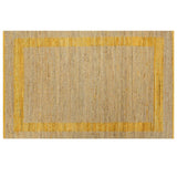 Vidaxl Teppich handgefertigt 80x160 cm Jute Gelb