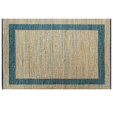 Vidaxl Teppich handgefertigt 120x180 cm Jute Blau