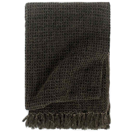 Vidaxx Plaid 160x210 cm Baumwolle Anthrazit und Braun