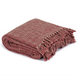 VidaXL Plaid 160x210 cm Baumwolle Bordeaux