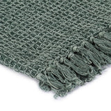 VidaXL Plaid 125x150 cm Baumwolle dunkelgrün