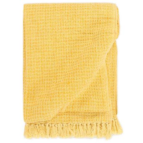Vidaxx Plaid 125x150 cm Baumwolle senfgelb