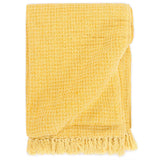 VidaXL Plaid 160x210 cm Baumwolle senfgelb