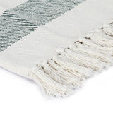 Vidaxl Plaid Stripe 125x150 cm Baumwolle dunkelgrün