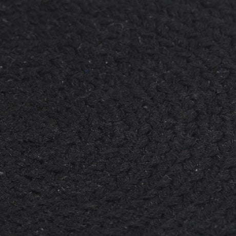 VidaXL Tischsets 4 Stück rund 38 cm Baumwolle einfarbig schwarz