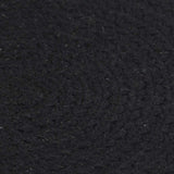 VidaXL Tischsets 4 Stück rund 38 cm Baumwolle einfarbig schwarz