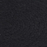 VidaXL Tischsets 6 Stück rund 38 cm Baumwolle einfarbig schwarz