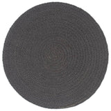 Vidaxl -Placemats 4 Sts rund 38 cm Baumwollschaltkreum dunkelgrau