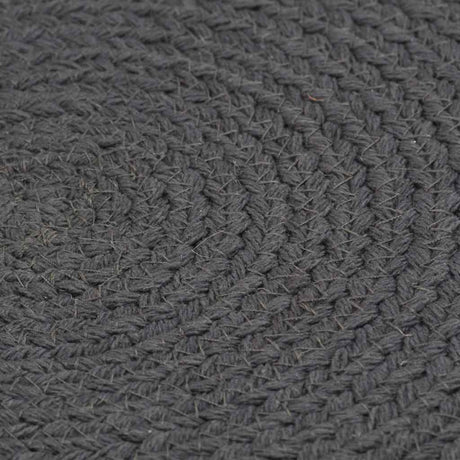 Vidaxl -Placemats 4 Sts rund 38 cm Baumwollschaltkreum dunkelgrau