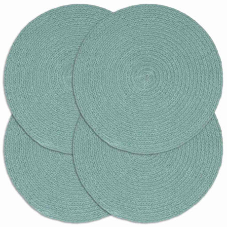 VidaXL Tischsets 4 Stück rund 38 cm Baumwolle einfarbig grün