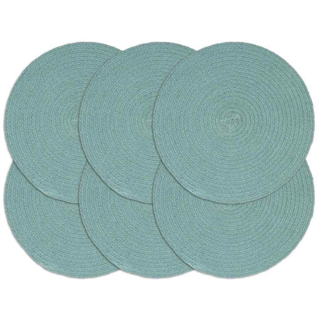 VidaXL Tischsets 6 Stück rund 38 cm Baumwolle einfarbig grün