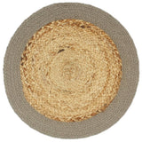 Vidaxx Tischsets 6 Stück 38 cm Jute und Baumwolle natur und grau
