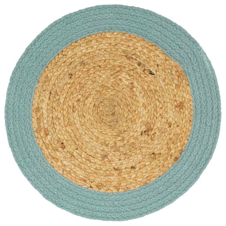 Vidaxx Tischsets 6 Stück 38 cm Jute und Baumwolle natur und grün