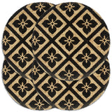 VidaXL Tischsets 4 Stück rund 38 cm Jute schwarz
