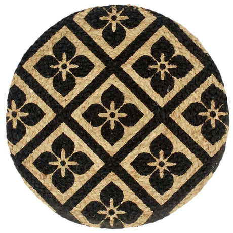 VidaXL Tischsets 6 Stück rund 38 cm Jute schwarz