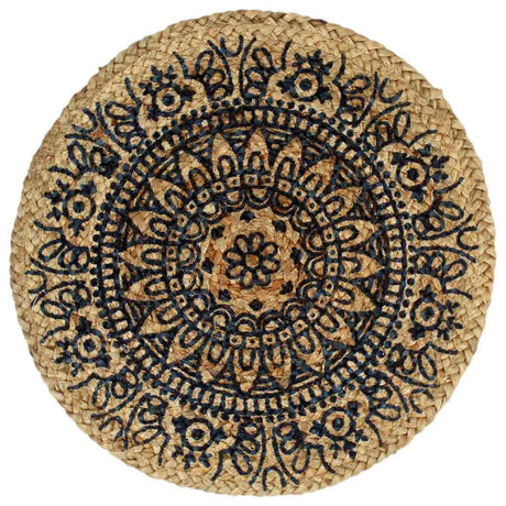 Vidaxl -Placemats 4 Sts um 38 cm Jute dunkelblau