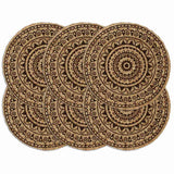 Vidaxl -Taschen 6 STs rund 38 cm Jute Dunkelbraun