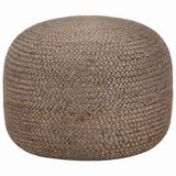 Vidaxl poef handgemaakt 45x30 cm jute lichtgrijs