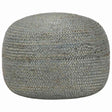 Vidaxl poef handgemaakt 45x30 cm jute olijfgroen