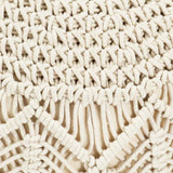 Vidaxl poef macramé handgemaakt 45x30 cm katoen