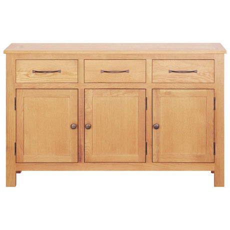 Vidaxl dressoir bruin 112 x 33.5 x 70 cm massief eikenhout