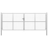 Vidaxl Port 415x200 cm verzinkter Stahl Silberfarben