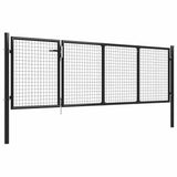 Vidaxx Stahl-Gartentor 350x75 cm Anthrazit
