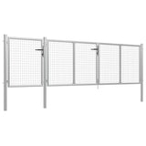 VIDAXL -Anschluss 400x75 cm Stahl Silber gefärbt