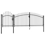 VidaXL Tor 1,75x4 m schwarzer Stahl