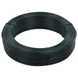 Vidaxl Hekbind -Gewinde 250 m 2,3 3,8 mm Stahl schwarzgrün