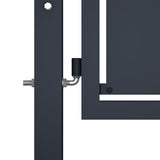 VidaXL Tor 100x200 cm Stahl Anthrazit