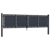 VidaXL Tor 300x75 cm Stahl Anthrazit
