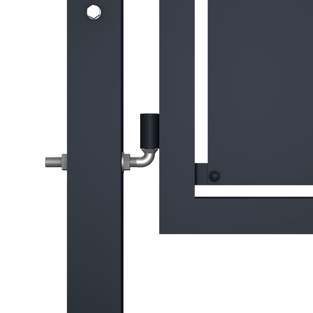 VidaXL Tor 300x75 cm Stahl Anthrazit