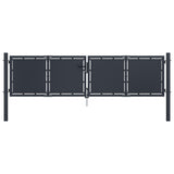 VidaXL Tor 300x100 cm Stahl Anthrazit