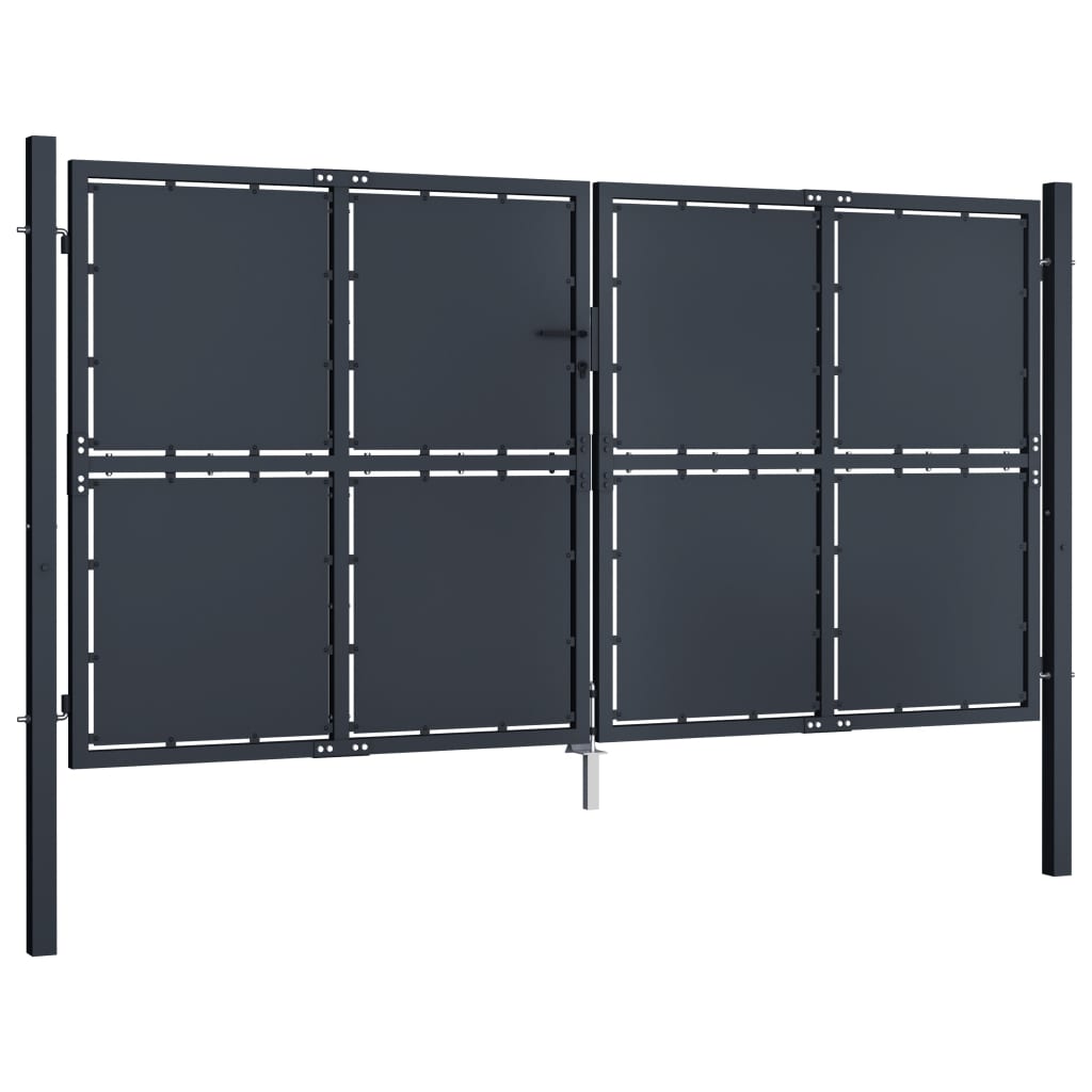 VidaXL Tor 300x150 cm Stahl Anthrazit