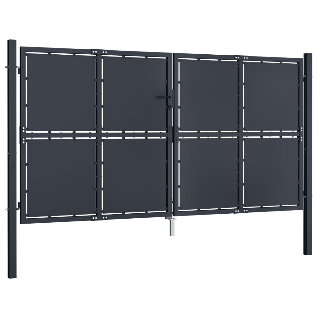 VidaXL Tor 300x200 cm Stahl Anthrazit