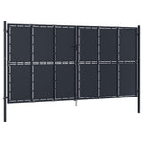 VidaXL Tor 400x175 cm Stahl Anthrazit