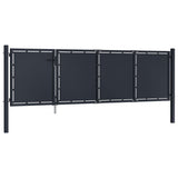 VidaXL Tor 350x75 cm Stahl Anthrazit