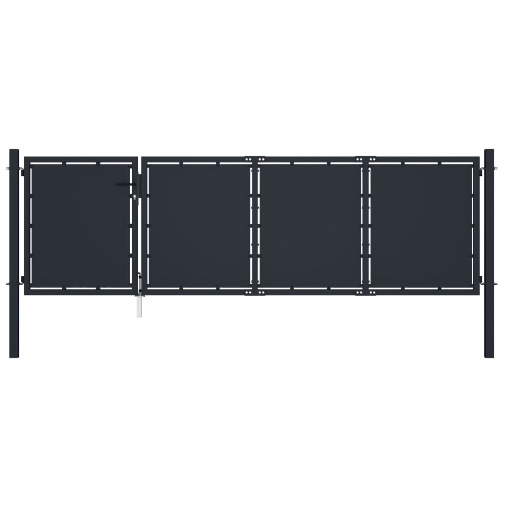 VidaXL Tor 350x100 cm Stahl Anthrazit